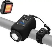 Bicycles Horn With Light - Bike Alarm Waterproof - USB Rechargeable, 180 Degree Viewing Angle, Flashlight Taillight With 4 Modes For Cycling