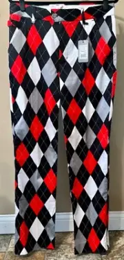 ROYAL AND AWESOME Men’s Diamonds in the Rough Golf Pants, Sz 32x32: NEW w/ Tags!