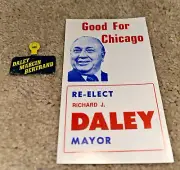 1975 Re-Elect RICHARD J. DALEY Chicago Brochure MARCIN / BERTRAND English + TAB