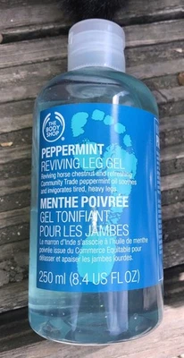 THE BODY SHOP PEPPERMINT COOLING LEG & FOOT GEL 250ML NON-GREASY INVIGORATING