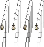 Shimeyao 20 Packs Mini Shepherds Hooks 18 Inch for Outdoor Small Garden Hooks Wind Chime Stand for Hanging Plants, Lanterns, Bird Feeders, Solar Lights, Mason Jars, Weddings Decor