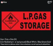 LP GAS STORAGE LPG Sticker -Reflective/Metallic Color Warning Decal Best Gifts R
