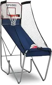 Pop-A-Shot Official Home Single Shot Basketball Arcade Game - 10 Different Games - 6 Audio Options - Near 100% Scoring Accuracy - Large LED Scoreboard