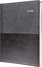 Collins - Vanessa 12 Month 2026 Diary/Planner, Week to View, A5 PU - Black