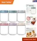 Elegant 6-Pack 16oz Glass Containers with Airtight Lids – Ideal for Meal Prep