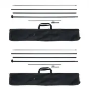 VEVOR Feather Flag Pole Kit 2 Packs Swooper Flag Pole 16.3 ft with Ground Stakes