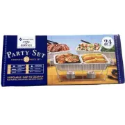 Member's Mark 24 Piece Party Set w/ 2-hour Safe Heat Chafing Fuel