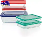 Glass Food Storage Containers 10pc Set BPA Free Lids Microwave Safe