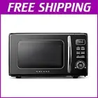 Vintage 0.9 Cubic Feet Countertop Microwave with Defrost & Quick Start Features