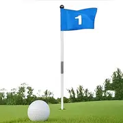 Golf Flagstick Kit - Practice Putting Green Kit, Golf Pin Flag Hold Cup Kit | Double Sided Putting Flags and Stand, 420d Nylon Flagpole With Flagstick and Cup and Abs for Backyard Golf Training