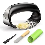Garlic Press Rocker - Stainless Steel Garlic Mincer Garlic Crusher, New Innov...