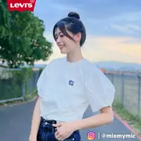 在飛比找momo購物網優惠-【LEVIS 官方旗艦】女款 燈籠袖T恤 / 香菇Logo刺