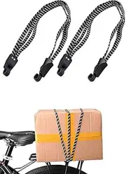 [SHUNYUNG] 2Pcs Bicycle Binding Rope - Bike Luggage Fixed Strap With Elastic Hooks - Bungee Cord for Fixing Luggage