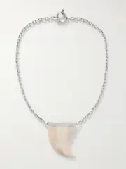 [Isabel Marant] Isabel Marant - Silver-tone And Bone Necklace - Off-white - One size One size Off-white