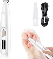 Pet Hair Trimme, Upgrade Multifunctional Small Pet Hair Clippers, Waterproof Rechargeable Pet Shaver with LED Light, Pet Paw Trimmer for Paws Eyes Ears Face Rump, White