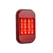 LED Autolamps Red Stop Tail Reflector Light 9-32V 16 LED Lamp Light Only Bulk