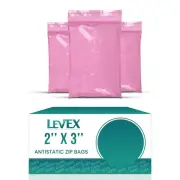 Plastics Pink Anti-Static Seal Top ZipLock Reclosable Poly Bags 4Mil All Size