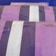 Vtg NOS JCPenny Full Sheets, 2 Stripe Flat Sheets, 2 Standard PillowCases Muslin