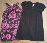 NWT GapKids 2 100% Cotton Dresses 1 Brown and Pink & 1 Brown Size Medium M 8