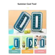 Bar Kitchen Tool 2 In 1 Portable Silicone Ice Ball Maker Foldable Ice Cube Tray