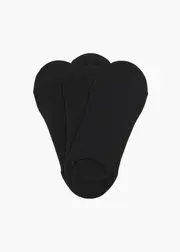 [Taking Shape] Taking Shape 3 Pack Black Bamboo Ankle Socks Size 5-8 in Black - Plus Size Women's Taking Shape Black
