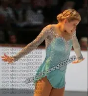 Ice/Figure skating dress.Stoned Competition turquoise RhythmicGymnastics custom