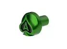 ACE OF SPADES AIR VALVE KNOB - EMERALD GREEN WITH GLOSS BLACK INLAY