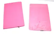 Lot of 2 Mojoy Studio Pink Notebook Journals Lined Hardcover w Elastic Strap