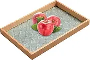 Embossed Tray - Perfume Tray - Begonia Embossed Tray with Crabapple Pattern for Kitchen Countertop Home Decor for Table