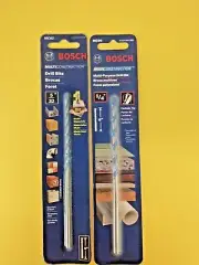 TWO (2) BOSCH MULTI-MATERIAL CARBIDE DRILL BITS # MC06 = 1/4" & # MC02 = 5/32"