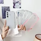For Samsung Galaxy A55 A54 5G A35 A25 A15 A13 Solid Color Shockproof Clear Case