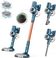 [ORFELD] Cordless Vacuum Cleaner, 28000Pa Cordless Stick Vacuum, LED Power Display, Rechargeable Vacuum Cleaner with Max 50Mins Runtime, Lightweight and Quiet Vacuum for Carpet Hardwood Floor Pet Hair
