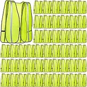Jecery High Visibility Vest Safety Reflective Vest Hi Vis Mesh Vest Lightweight Neon Universal Size for Men Work Outdoor