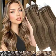 200g Thick Micro Loop Ring 100% Remy Human Hair Extensions Micro Beads Highlight