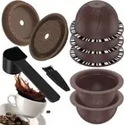 5 Pcs Reusable Vertuo Pods for Nespresso Machine, Refillable Coffee Capsule with
