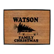 Family Christmas Watson - Funny Novelty Doormat Man Cave Floor mat