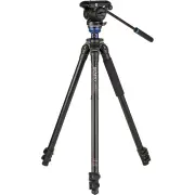 A2573F Aluminum Single Tube Tripod w/ S4Pro Fluid Video Head