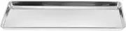 Alipis Barbecue Tray Stainless Steel Serving Platters Rectangular Serving Tray Burger Food Trays Metal Oven Baking Sheets BBQ Dinner Plate Grilling Prep Tray Size 2