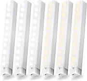 MSETGRD 6 Pack 8 Inch LED Motion Sensor Under Cabinet Light