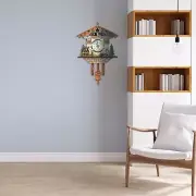 European Pastoral Wooden Cuckoo Wall Clock Living Room