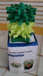 New Bobbin Storage Holder Sewing Thread Clamp Clips Tower Holds 30 Bobbins