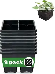 Reusable Seed Starter Tray 4 Cell 3"/8 Seedling Starter Trays Easy Watering Indo
