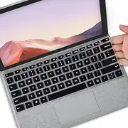 [CaseBuy] Keyboard Cover for Microsoft Surface Pro 7 Plus/7/6/5/4, US Layout, Black, Silicone