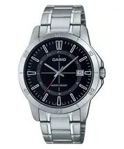 Casio Stainless Steel Black Dial Japan Mov't Quartz MTP-V004D-1C 30M Mens Watch