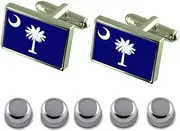 [Select Gifts] Shirt Dress Studs South Carolina Flag Cufflinks