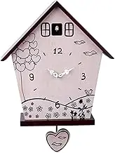 Cuckoo Clock Modern Cuckoo Clock Report Clock Swing Clock Wall Clock for Living Room for Home Decor(Brown)