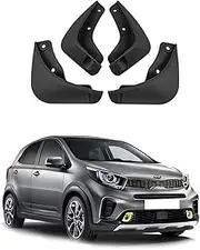 YLOXFW Car Mud Flaps Mudguard Fender for KIA Picanto 2007-2023 Front and Rear Mudflaps Splash Guards Fender Flares 4-PC Auto Accessories,Send 1 Car Wash Towel