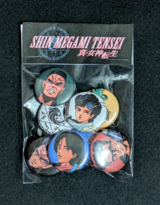 Shin Megami Tensei [Pin / Button Set] - Atlus SFC RPG Megaten Persona 2 3 4 5