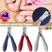Ultra Sharp Nail Clipper Steel Wide Jaw Opening Anti Splash Fingernail Cutter #C