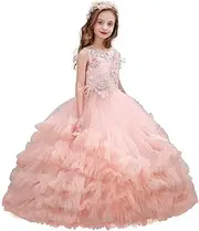 [ABAO SISTER] Sparkling Flower Girls Princess Pageant Dreses Party Prom Puffy Ball Gowns Formal Dresses